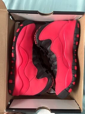 Jordan Kids Red and Black Sneakers - Youth Basketball Shoes